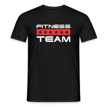 Fitness Crew - Männer T-Shirt - Schwarz - Vorne - AI Model Male 178 light (178cm)