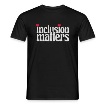 L’inclusion compte Citation du logo - T-shirt homme - noir - Devant - AI Model Male 178 light (178cm)