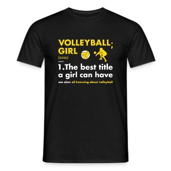 Sport Girl Definition Volleyball - Männer T-Shirt - Schwarz - Vorne - AI Model Male 178 light (178cm)