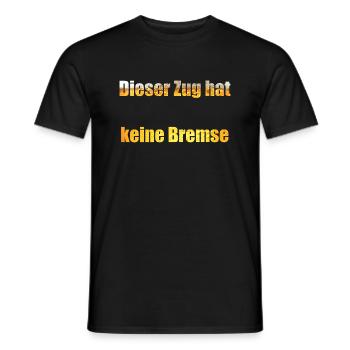 Dieser Zug hat keine Bremse - Männer T-Shirt - Schwarz - Vorne - AI Model Male 178 light (178cm)