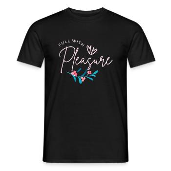 full with pleasure - Männer T-Shirt - Schwarz - Vorne - AI Model Male 178 light (178cm)
