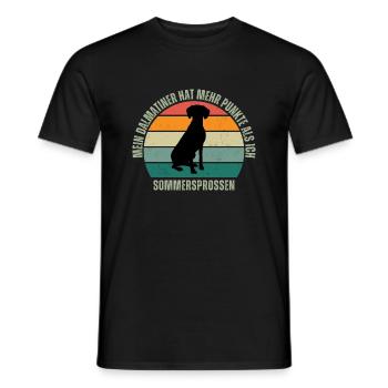 Dalmatiner, mehr Punkte wie ich Sommersprossen - Männer T-Shirt - Schwarz - Vorne - AI Model Male 178 light (178cm)