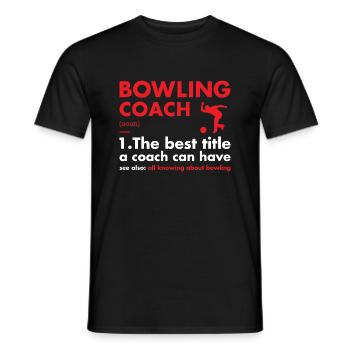 Sport Coach Definition Bowling - Männer T-Shirt - Schwarz - Vorne - AI Model Male 178 light (178cm)