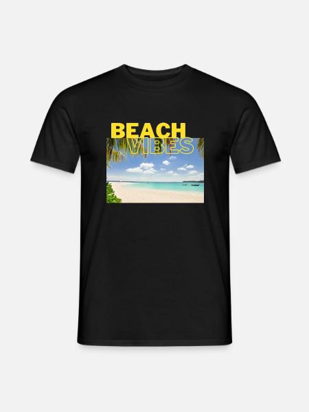 Beach 25 - Männer T-Shirt - Schwarz