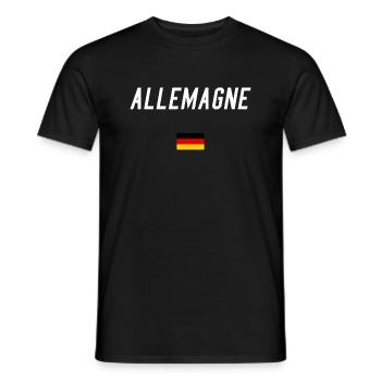 allemagne - T-shirt homme - noir - Devant - AI Model Male 178 light (178cm)
