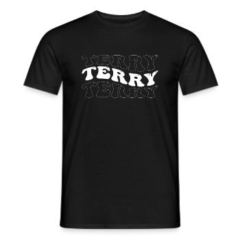 Lustige Frottee Groovy 4 Männer Frauen Cool Frottee Batiken - Männer T-Shirt - Schwarz - Vorne - AI Model Male 178 light (178cm)