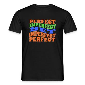 PerfectImperfectVector - Men's T-Shirt - black - Front - AI Model Male 178 light (178cm)