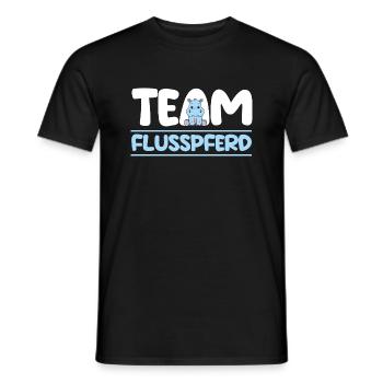 Nilpferd Flusspferd - Männer T-Shirt - Schwarz - Vorne - AI Model Male 178 light (178cm)