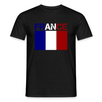 france - Männer T-Shirt - Schwarz - Vorne - AI Model Male 178 light (178cm)