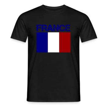 france - Männer T-Shirt - Schwarz - Vorne - AI Model Male 178 light (178cm)