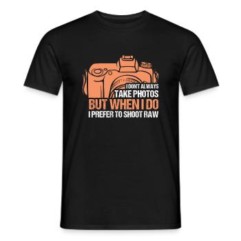 I Don't Always Take Photos Photography Camera - Männer T-Shirt - Schwarz - Vorne - AI Model Male 178 light (178cm)