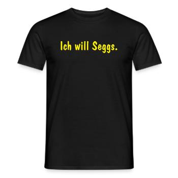 ICH WILL SEX - LIEBE - LOVE - Männer T-Shirt - Schwarz - Vorne - AI Model Male 178 light (178cm)