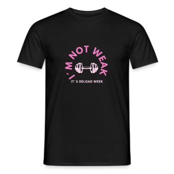 I´m not weak - Männer T-Shirt - Schwarz - Vorne - AI Model Male 178 light (178cm)