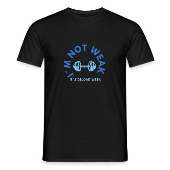 I´m not weak - Männer T-Shirt - Schwarz - Vorne - AI Model Male 178 light (178cm)