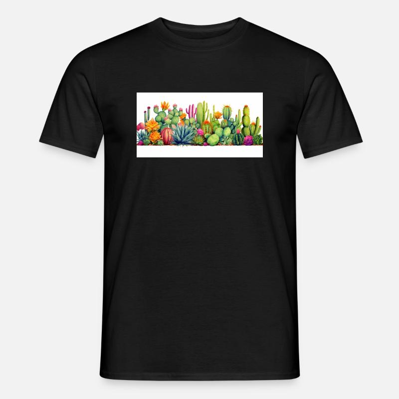 Cactus 2 - Männer T-Shirt - Schwarz