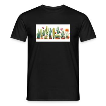 Cactus - Männer T-Shirt - Schwarz - Vorne - AI Model Male 178 light (178cm)