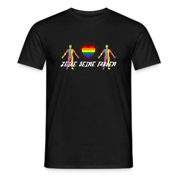 Zeige deine Farben - Männer T-Shirt - Schwarz - Vorne - AI Model Male 178 light (178cm)