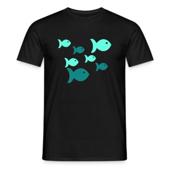 Pisces - Men's T-Shirt - black - Front - AI Model Male 178 light (178cm)