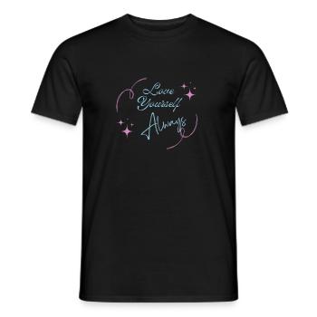 Love Yourself Always - Männer T-Shirt - Schwarz - Vorne - AI Model Male 178 light (178cm)