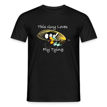 Dieser Kerl liebt es, schwarze Argus mit der Fliege zu binden - Männer T-Shirt - Schwarz - Vorne - AI Model Male 178 light (178cm)
