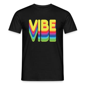 Nur gute Vibes - retro style - Männer T-Shirt - Schwarz - Vorne - AI Model Male 178 light (178cm)