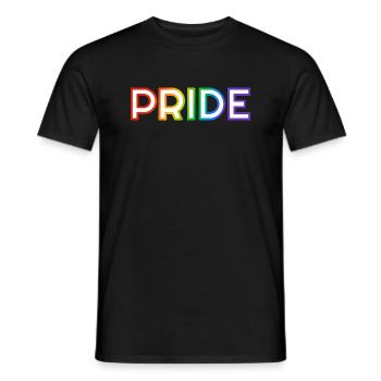 PRIDE rainbow LGBTQ gay - Men's T-Shirt - black - Front - AI Model Male 178 light (178cm)