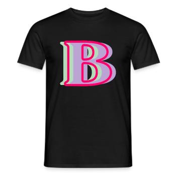 Multicoloured letter b - original gift idea - Men's T-Shirt - black - Front - AI Model Male 178 light (178cm)