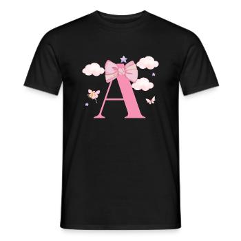 Brief an Pink Clouds - Männer T-Shirt - Schwarz - Vorne - AI Model Male 178 light (178cm)