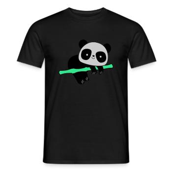 Panda - T-shirt homme - noir - Devant - AI Model Male 178 light (178cm)