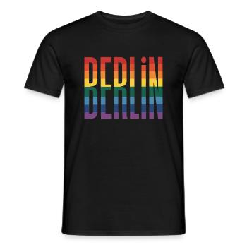 Berlin - Logo de la ville queer cool - T-shirt homme - noir - Devant - AI Model Male 178 light (178cm)