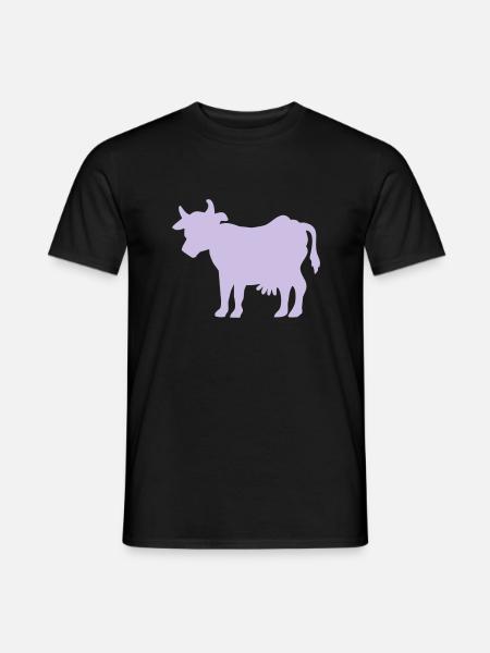 Kuh - Männer T-Shirt - Schwarz
