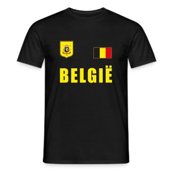 Belgien Fussball T-Shirt Trikot Fanshirt Fans - Männer T-Shirt - Schwarz - Vorne - AI Model Male 178 light (178cm)