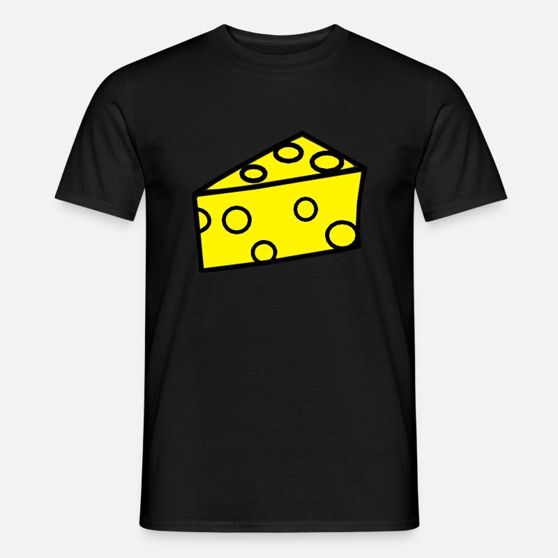 Käse / Käsestück - Männer T-Shirt - Schwarz