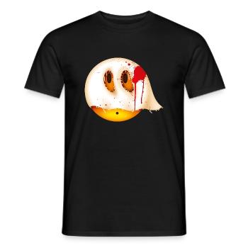 Smiley Glossy Bloody Ghost - T-shirt homme - noir - Devant - AI Model Male 178 light (178cm)