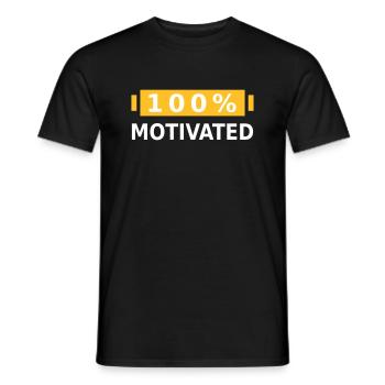 motivation - Men's T-Shirt - black - Front - AI Model Male 178 light (178cm)