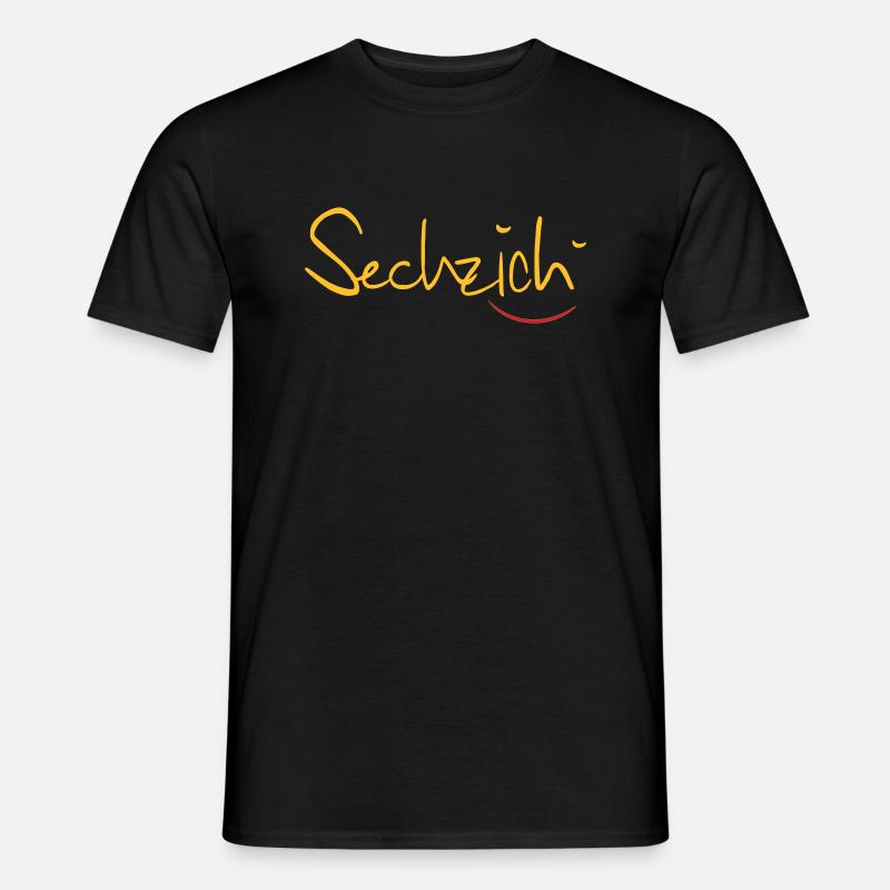 sechzich - Männer T-Shirt - Schwarz