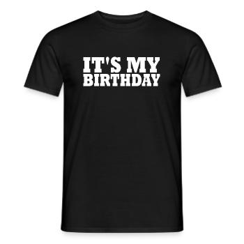 anniversaire - T-shirt homme - noir - Devant - AI Model Male 178 light (178cm)