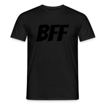 BFF! customizable - Men's T-Shirt - black - Front - AI Model Male 178 light (178cm)