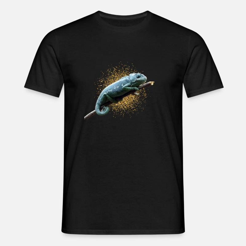 Chamäleon - Männer T-Shirt - Schwarz