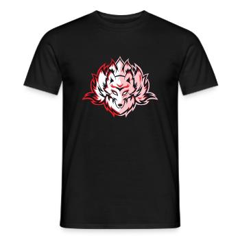 Kitsune Fox - Men's T-Shirt - black - Front - AI Model Male 178 light (178cm)