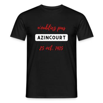 N oubliez pas Azincourt 1415 - T-shirt homme - noir - Devant - AI Model Male 178 light (178cm)
