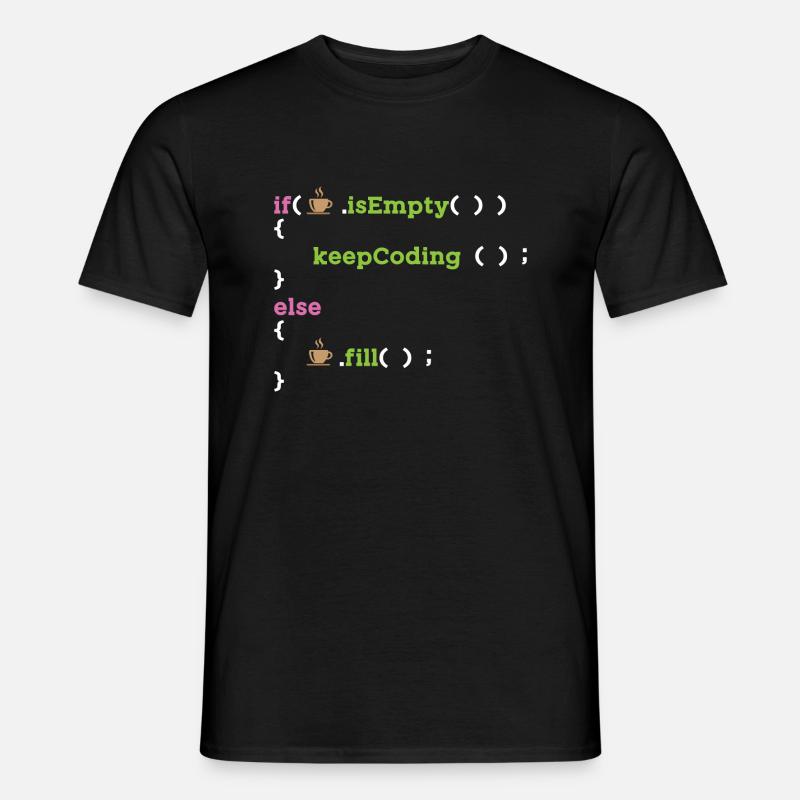 Code Coder Programmierer Software Coding Nerd - Männer T-Shirt - Schwarz