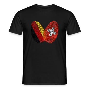 Fingerabdruck Schweizer Schweiz - Männer T-Shirt - Schwarz - Vorne - AI Model Male 178 light (178cm)