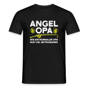 Angler Opa Angeln Geschenk - Männer T-Shirt - Schwarz - Vorne - AI Model Male 178 light (178cm)