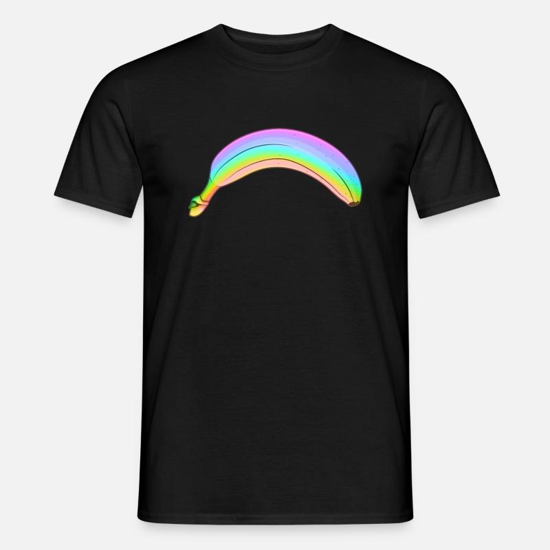 Regenbogen Banane - Männer T-Shirt - Schwarz