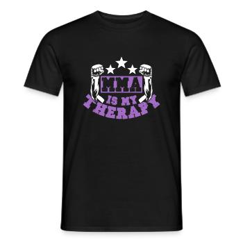 mma my therapy - Männer T-Shirt - Schwarz - Vorne - AI Model Male 178 light (178cm)