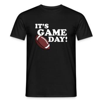 C’est le jour du match - T-shirt homme - noir - Devant - AI Model Male 178 light (178cm)