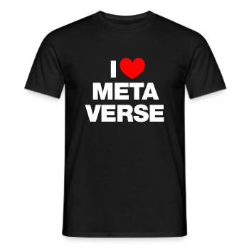 I Love Metaverse (blanc) - T-shirt homme - noir - Devant - AI Model Male 178 light (178cm)