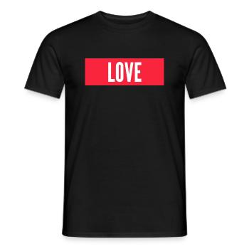 LOVE - Men's T-Shirt - black - Front - AI Model Male 178 light (178cm)