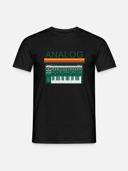 Analog Synth Retro Synthesizer Music Producer - Men's T-Shirt - black